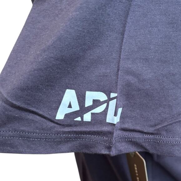 APL Mens Active The Perfect Tee Shirt Short Sleeve Crew Neck Navy Size Small - Picture 2 of 6